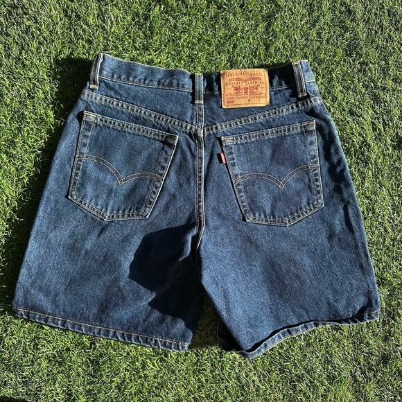 Vintage Levis 550 Jeans Shorts Size 32 JR 11 Relaxed Fit Denim Mid-Rise USA Made - Picture 7 of 13